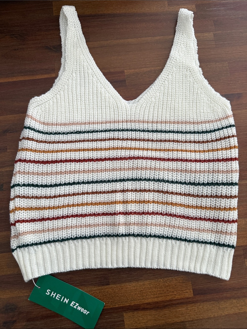 NWT SHEIN EZwear Knit V-Neck Crop Tank